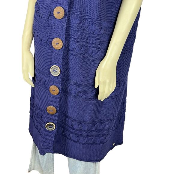 Pure Handknit Neiman Marcus sweater S / M Small Medium Cardigan Jacket Vest - Picture 7 of 12